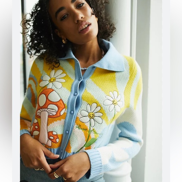 House of Sunny Sweaters - House of Sunny Mushroom Cardigan (XS)